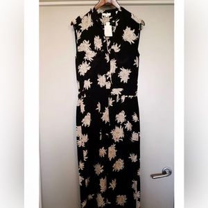 Vince navy silk jumpsuit